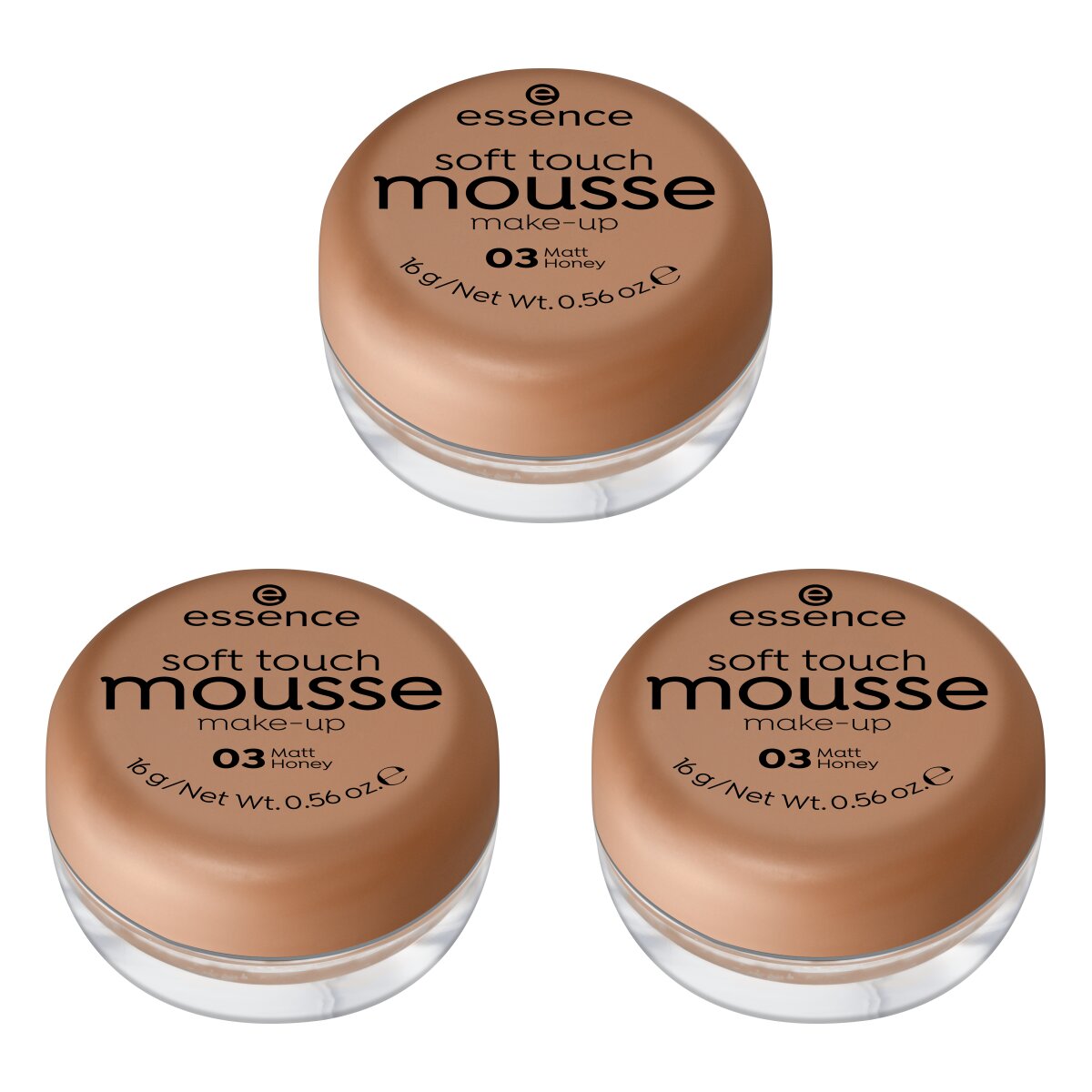 essence soft touch mousse make-up - Pack of 3 essence Cosmetics 03 Matt Honey