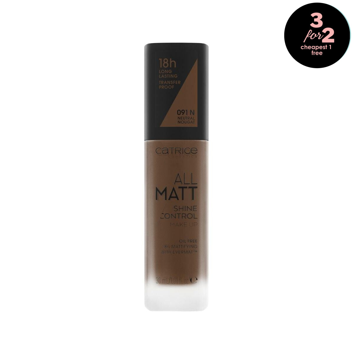 Catrice All Matt Shine Control Make Up Catrice Cosmetics Neutral Nougat 091 N