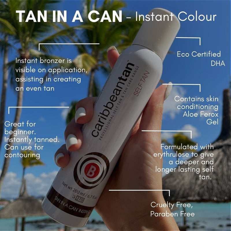 Caribbeantan Tan In A Can - Instant Self tan Aerosol 200ml Caribbeantan   