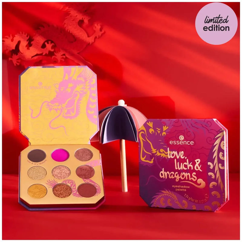 essence Love, Luck & Dragons Eyeshadow palette 01 | Follow The Dragon Sparks Essence Cosmetics   