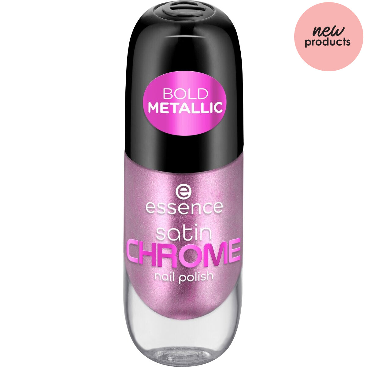 essence Satin Chrome Nail Polish essence Cosmetics 02 Artificial Pinktelligence  