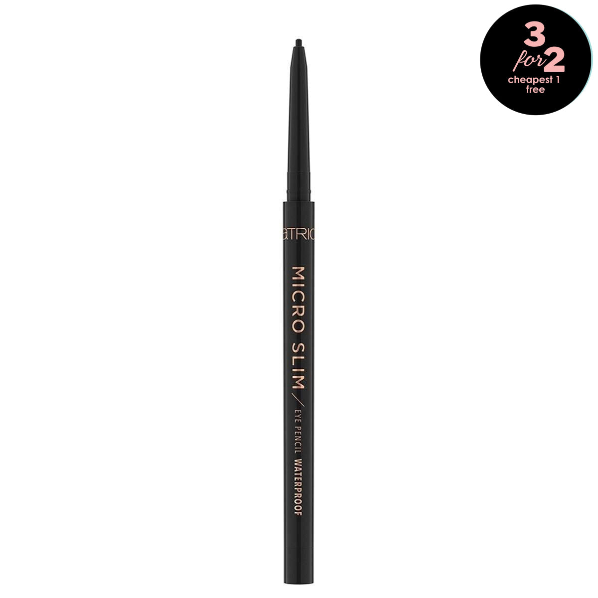 Catrice Micro Slim Eye Pencil Waterproof | 3 Shades Catrice Cosmetics 010 Black Perfection  