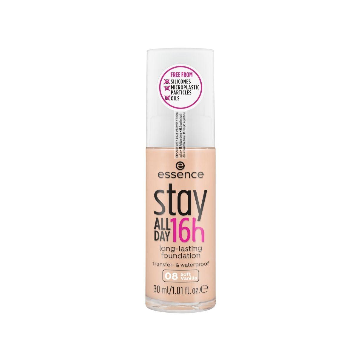 essence Stay All Day 16h Long-lasting Foundation essence Cosmetics Soft Vanilla 08  