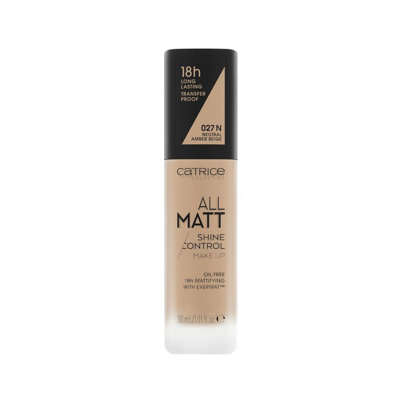 Catrice All Matt Shine Control Make Up | 17 Shades CATRICE Cosmetics Neutral Amber Beige 027 N  