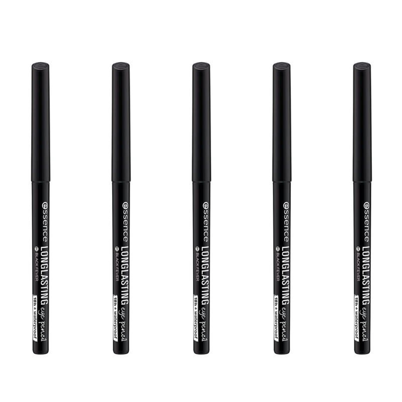 Essence Long Lasting Eye Pencil | 5 Pack Essence Cosmetics Black Fever 01  