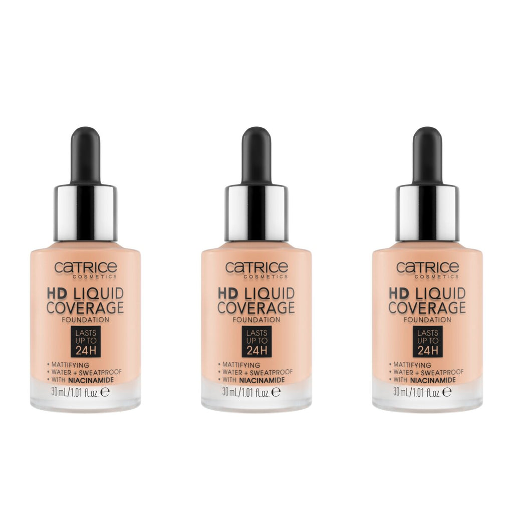 Catrice HD Liquid Coverage Foundation | 3 Pack CATRICE Cosmetics Light Beige 010  