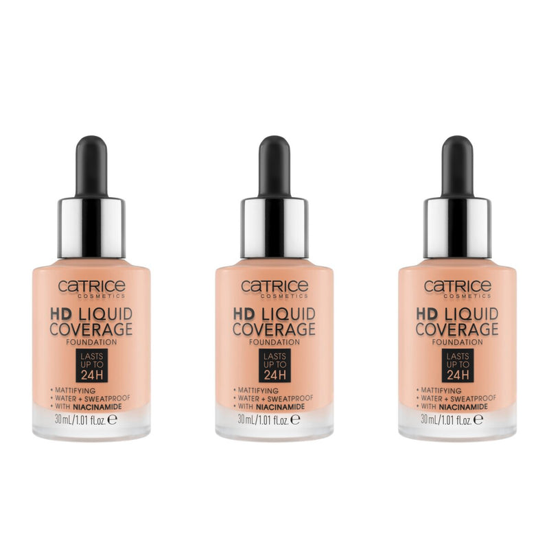 Catrice HD Liquid Coverage Foundation | 3 Pack CATRICE Cosmetics Sand Beige 030  