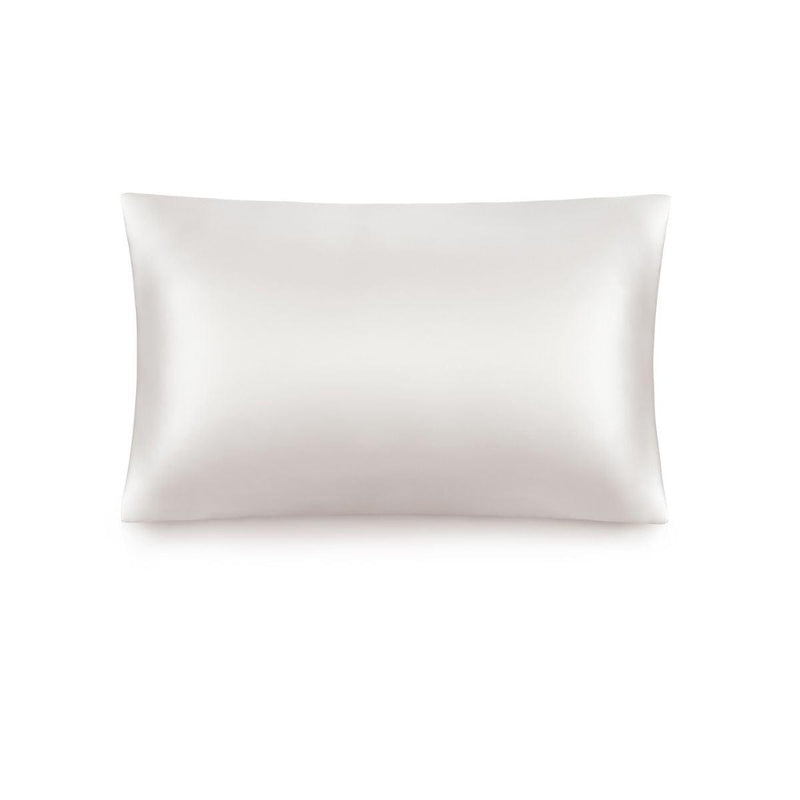 The Silk Lady 100% Pure Mulberry Silk Pillowcase The Silk Lady Ivory White Standard 