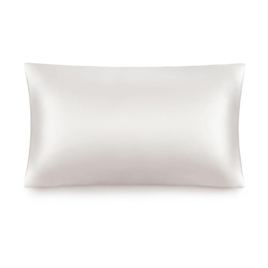 The Silk Lady 100% Pure Mulberry Silk Pillowcase The Silk Lady Ivory White King 